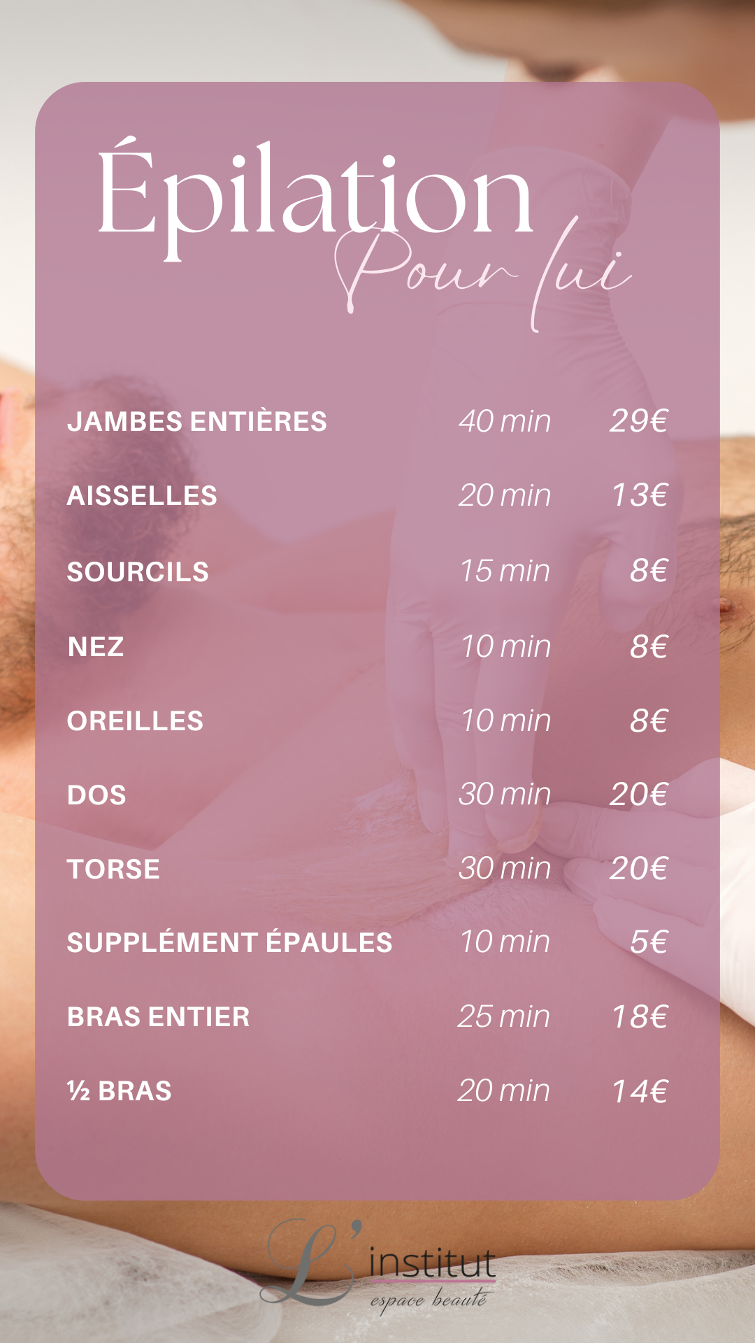 Tarifs institut de beauté — slide 8